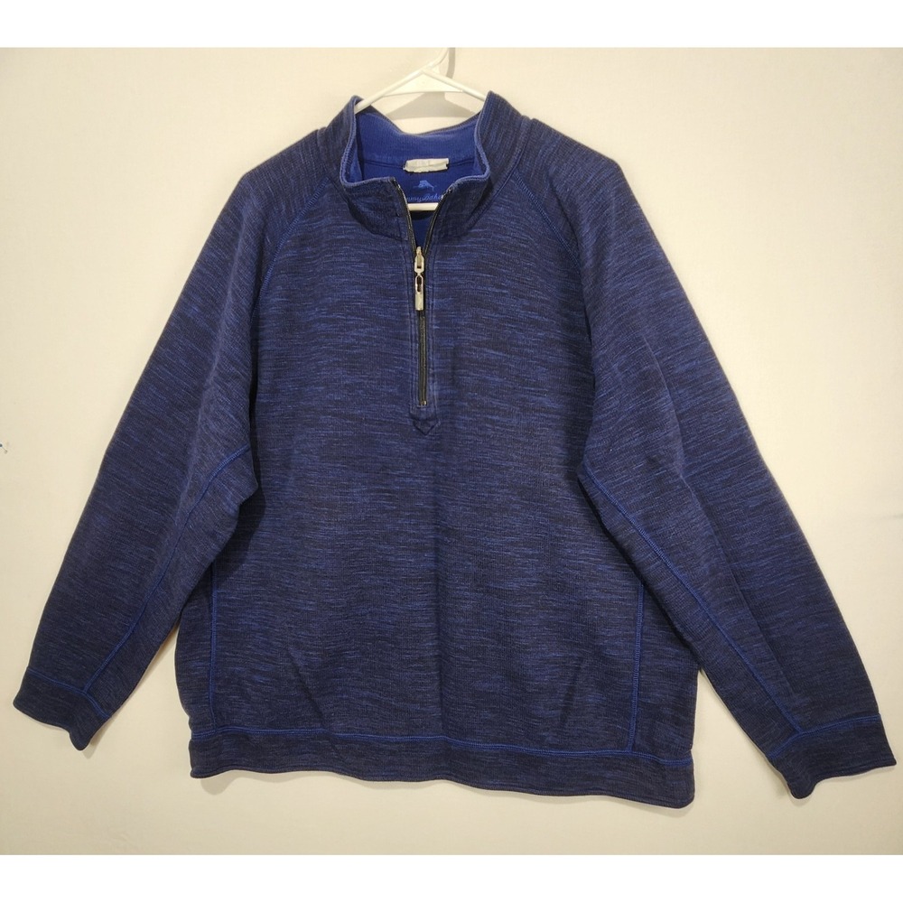Tommy Bahama Men's 1/4 Zip Casual Pullover Blue Size‎ XXL